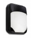 1 Light Outdoor Wall Light Black Polycarbonate, Opal Diffuser IP65, E27