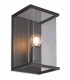 1 Light Outdoor Wall Lantern Graphite, Clear Glass IP54, E27