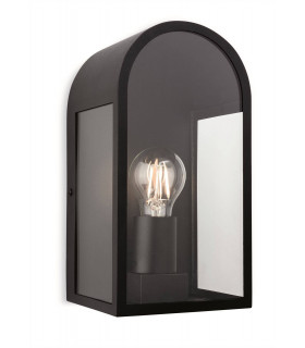 1 Light Outdoor Wall Lantern Black IP44, E27