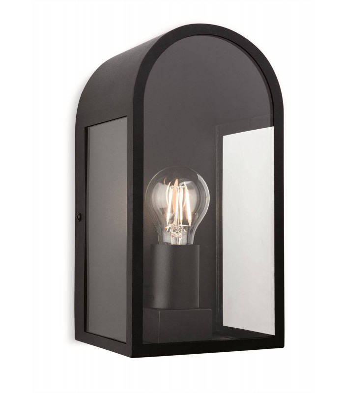 1 Light Outdoor Wall Lantern Black IP44, E27