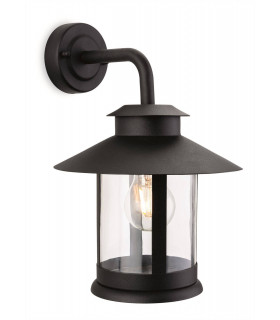 1 Light Outdoor Wall Lantern Black IP44, E27