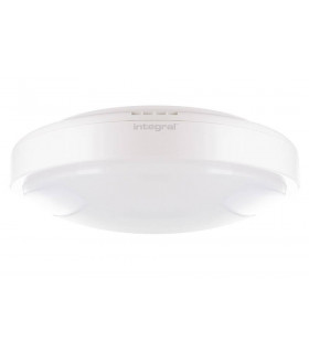 LED Flush Ceiling Light Bulkhead 18W 4000K 1350lm IK09 Matt White IP44