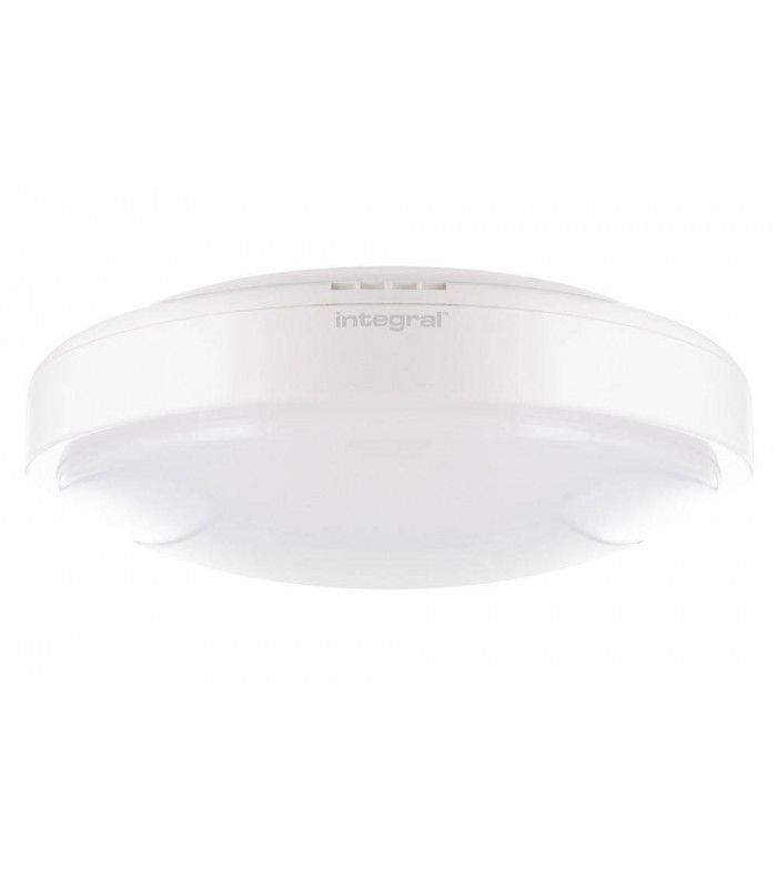 LED Flush Ceiling Light Bulkhead 18W 4000K 1350lm IK09 Matt White IP44