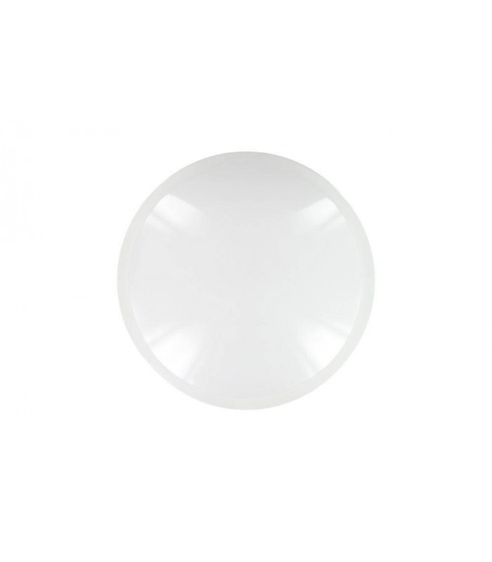 LED Flush Ceiling Light Bulkhead 18W 4000K 1350lm IK09 Matt White IP44