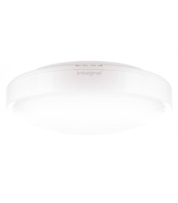 LED Flush Ceiling Light Bulkhead 18W 4000K 1350lm IK09 Matt White IP44