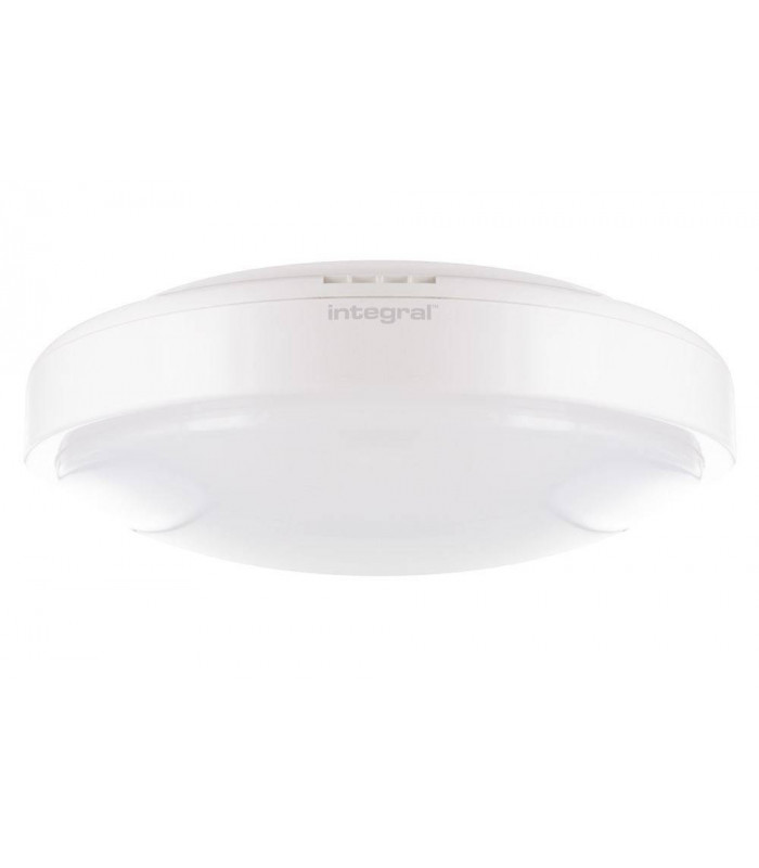 LED Flush Ceiling Light Bulkhead 24W 4000K 1750lm IK09 Matt White IP44