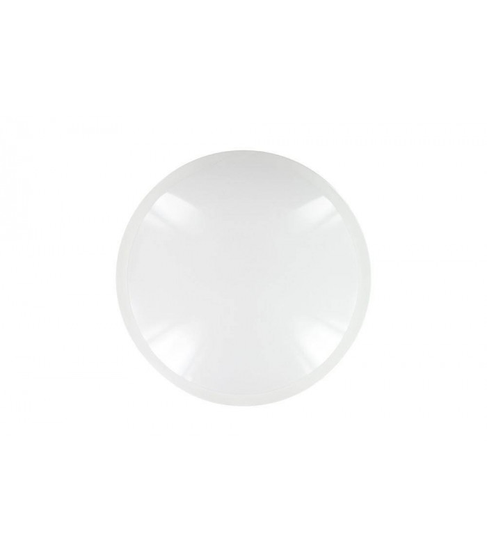 LED Flush Ceiling Light Bulkhead 24W 4000K 1750lm IK09 Matt White IP44
