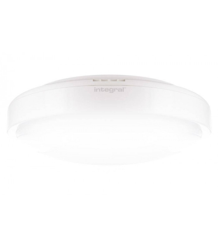 LED Flush Ceiling Light Bulkhead 24W 4000K 1750lm IK09 Matt White IP44
