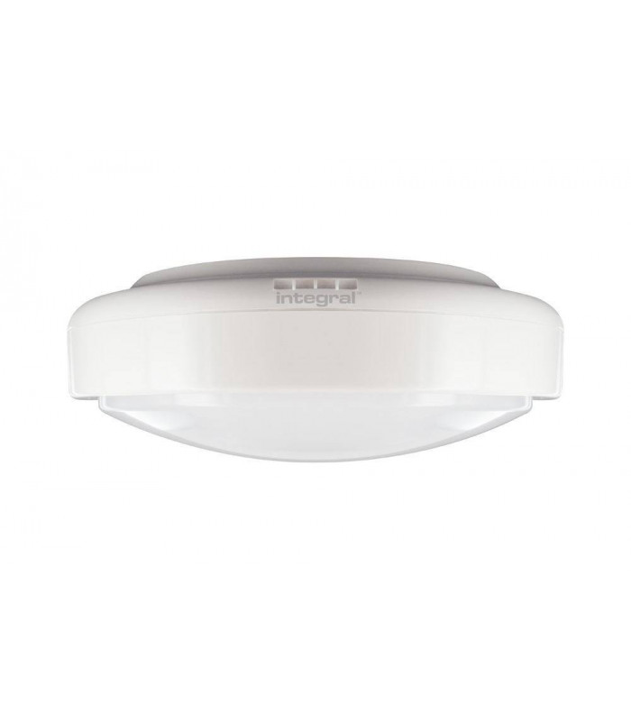 LED Flush Ceiling Light Bulkhead 24W 4000K 1750lm IK09 Matt White IP44