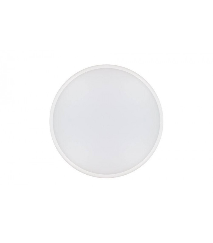LED Flush Ceiling / Wall Light 18W 4000K 1584lm IK10 Matt White IP54