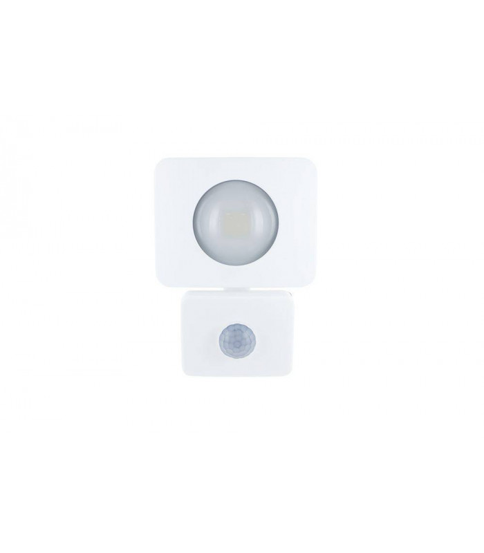 LED Floodlight 10W 4000K 850lm PIR sensor Matt White IP64