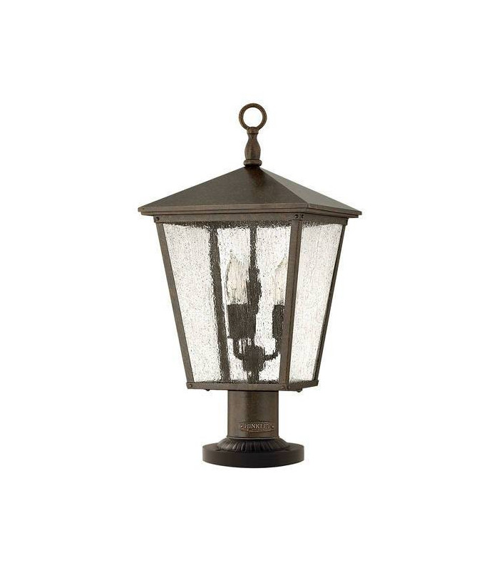 3 Light Outdoor Pedestal Light Regency Bronze IP44, E14