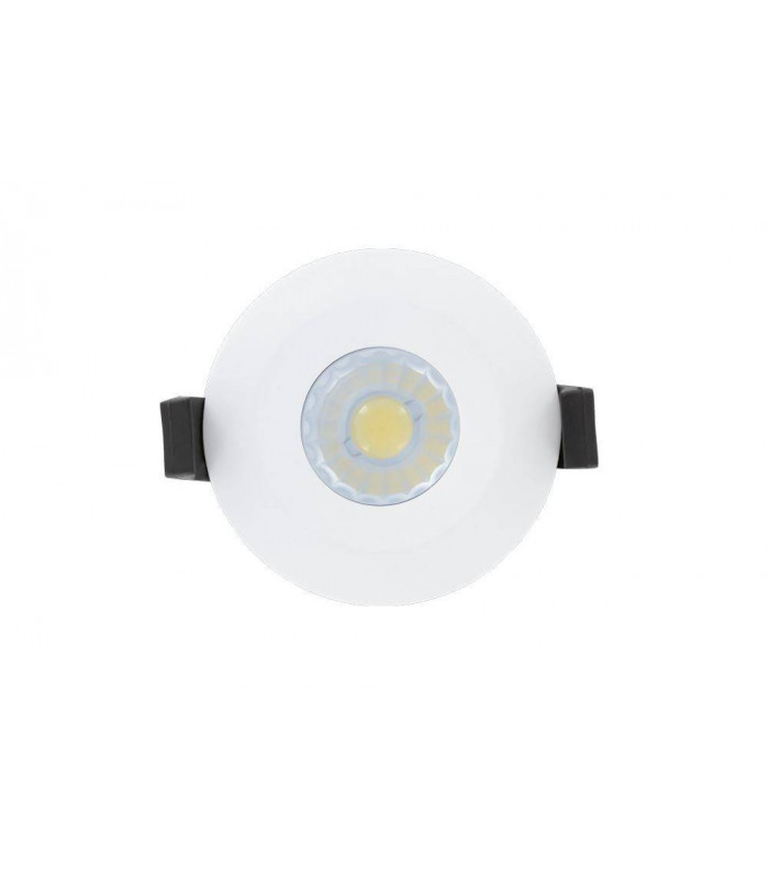 LED Low Profile IP65 Fire Rated Downlight Recessed Spotlight 10W 830lm 3000K Dimmable Matt White IP65