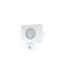 LED Floodlight 20W 4000K 1800lm PIR sensor Matt White IP64