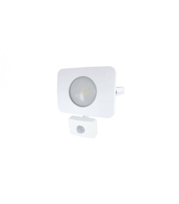 LED Floodlight 20W 4000K 1800lm PIR sensor Matt White IP64