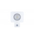 LED Floodlight 20W 4000K 1800lm PIR sensor Matt White IP64