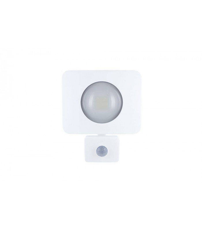 LED Floodlight 20W 4000K 1800lm PIR sensor Matt White IP64