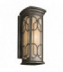 1 Light Outdoor Large Wall Lantern Light Olde Bronze IP44, E27