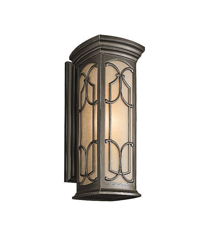 1 Light Outdoor Large Wall Lantern Light Olde Bronze IP44, E27