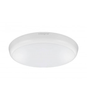 LED Flush Ceiling / Wall Light 12W 4000K 1056lm 10% Standby Microwave Sensor Matt White IP54