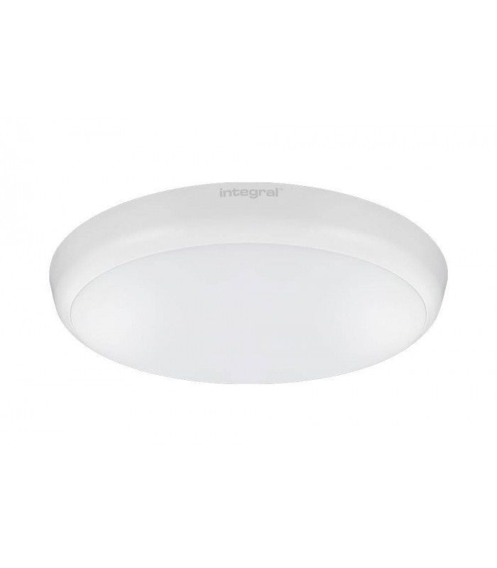 LED Flush Ceiling / Wall Light 18W 4000K 1584lm 10% Standby Microwave Sensor Matt White IP54