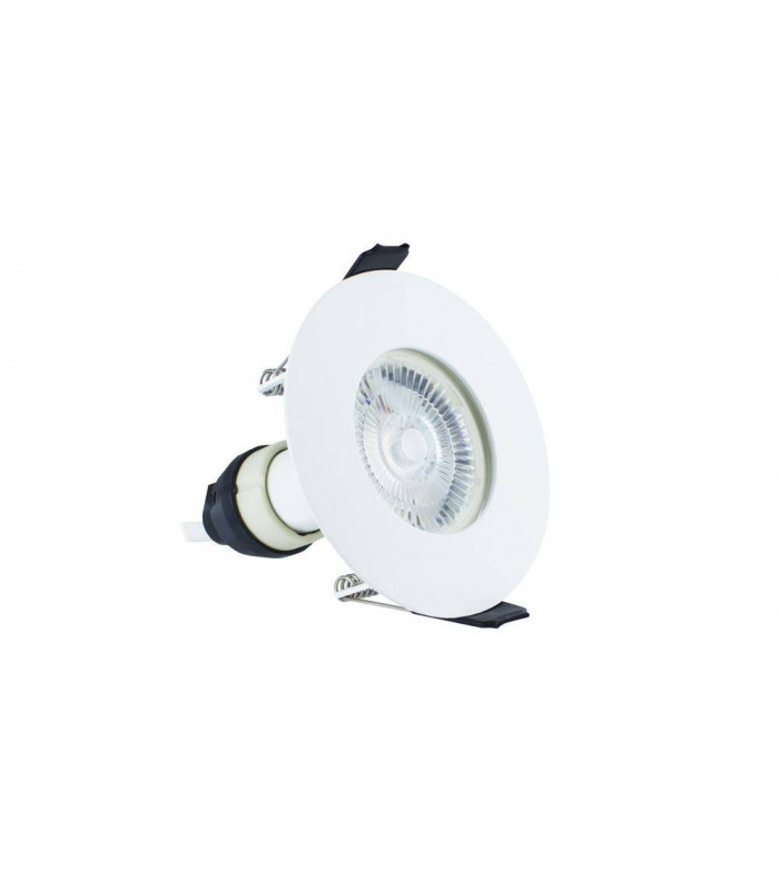 LED IP65 Fire Rated Downlight Recessed Spotlight GU10 Holder Matt White IP65