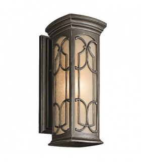 1 Light Outdoor Medium Wall Lantern Light Olde Bronze IP44, E27