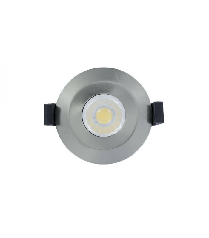 LED IP65 Fire Rated Downlight Recessed Spotlight 10W 4000K 850lm Dimmable bezel Satin Nickel IP65
