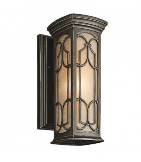 1 Light Outdoor Small Wall Lantern Light Olde Bronze IP44, E27