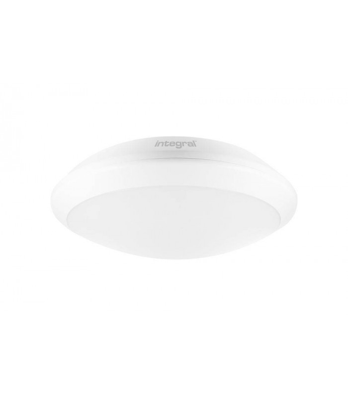 LED Flush Ceiling Light Bulkhead 24W 4000K 2500lm IK10 adjustable Sensor Matt White IP66