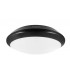 LED Flush Ceiling Light Bulkhead 24W 4000K 2400lm IK10 3hr Emergency Matt Black IP66