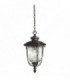 1 Light Outdoor Ceiling Chain Lantern Rubbed Bronze, E27