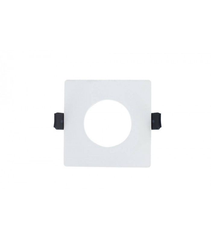 LED Fire Rated Static Downlight Recessed Spotlight Square GU10 Holder Bracket Matt White IP65