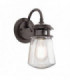 1 Light Outdoor Small Wall Lantern Light Architectural Bronze IP44, E27