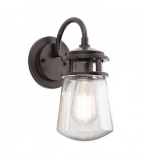 1 Light Outdoor Small Wall Lantern Light Architectural Bronze IP44, E27