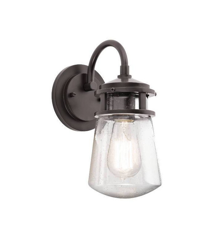 1 Light Outdoor Small Wall Lantern Light Architectural Bronze IP44, E27