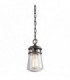 1 Light Small Outdoor Ceiling Chain Lantern Architectural Bronze, E27