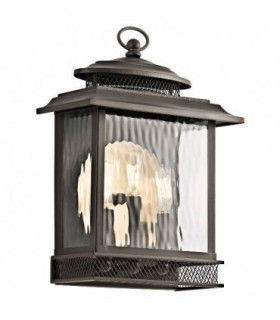 3 Light Outdoor Large Wall Lantern Light Olde Bronze, E14