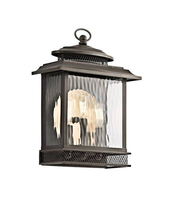 3 Light Outdoor Large Wall Lantern Light Olde Bronze, E14