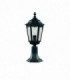 1 Light Outdoor Pedestal Light Black IP44, E27
