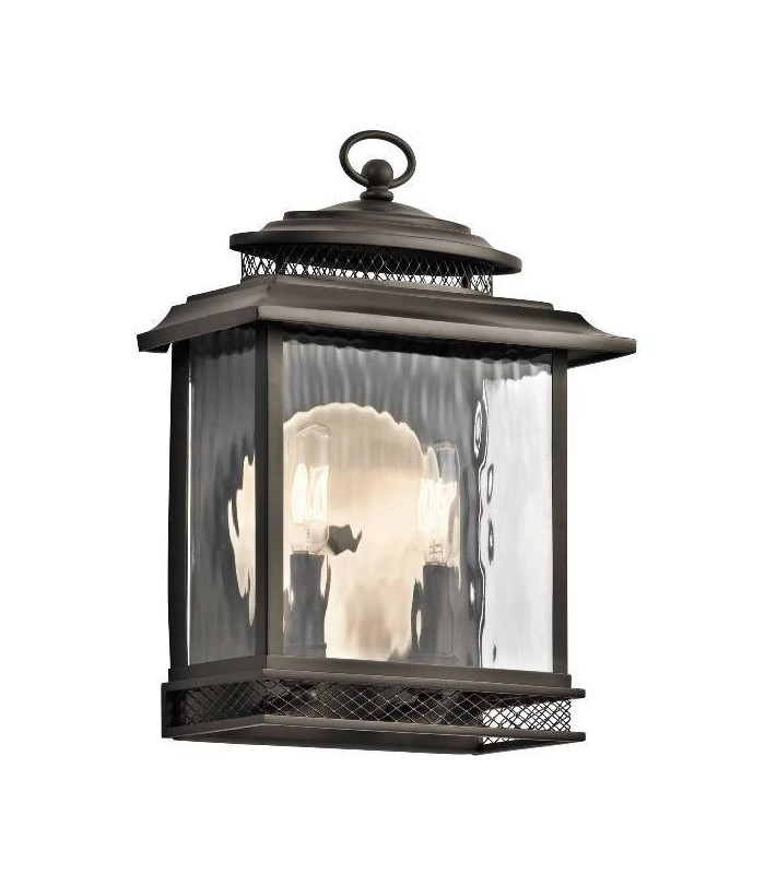 2 Light Outdoor Medium Wall Lantern Light Olde Bronze, E14