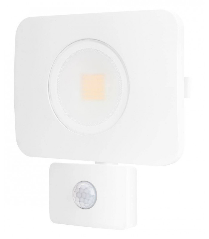 LED Floodlight 50W 4000K 4500lm PIR Sensor Matt White  IP64