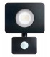 LED Floodlight 20W 4000K 1800lm PIR Sensor  Matt Black  IP64