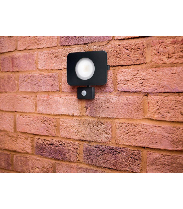 LED Floodlight 50W 4000K 4500lm PIR Sensor Matt Black  IP64