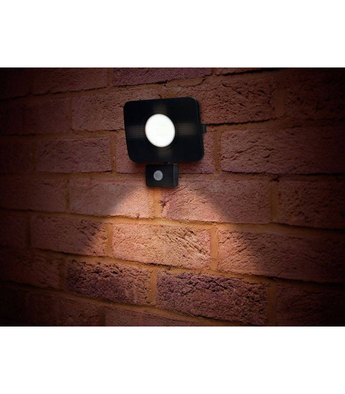 LED Floodlight 50W 4000K 4500lm PIR Sensor Matt Black  IP64