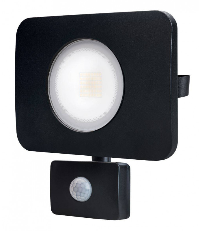 LED Floodlight 50W 4000K 4500lm PIR Sensor Matt Black  IP64