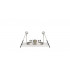 LED Fire Rated Static Downlight Recessed Spotlight Square GU10 Holder Satin Nickel IP65