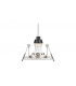 LED Fire Rated Static Downlight Recessed Spotlight Square GU10 Holder Satin Nickel IP65