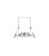 LED Fire Rated Static Downlight Recessed Spotlight Square GU10 Holder Bracket Satin Nickel IP65
