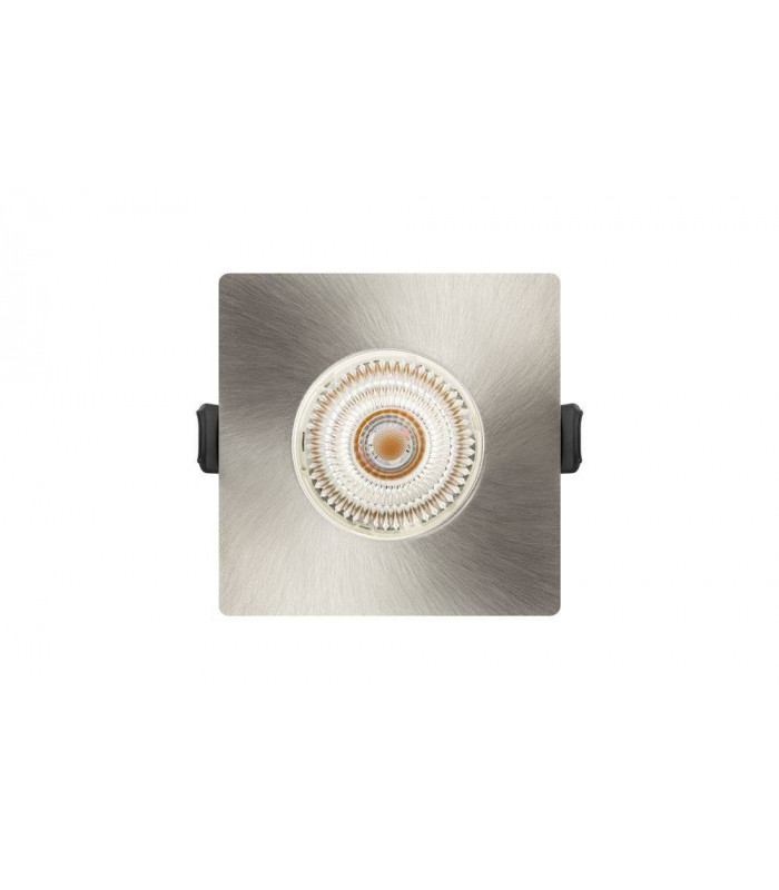 LED Fire Rated Static Downlight Recessed Spotlight Square GU10 Holder Bracket Satin Nickel IP65